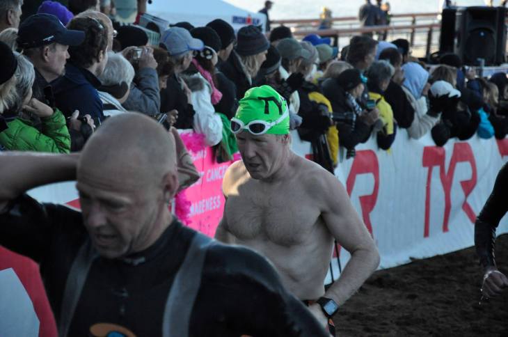 The exit from the actual IMLT swim...not so much