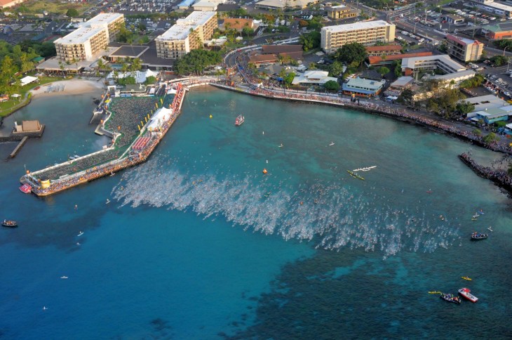 Aerial view of 1800 athletes